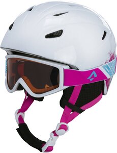 TecnoPro Kinder Ski-Helm Skihelm Pulse JR S2 weiß türkis 