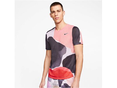 NIKE Herren Tennisshirt "Court Challenger" Kurzarm Pink