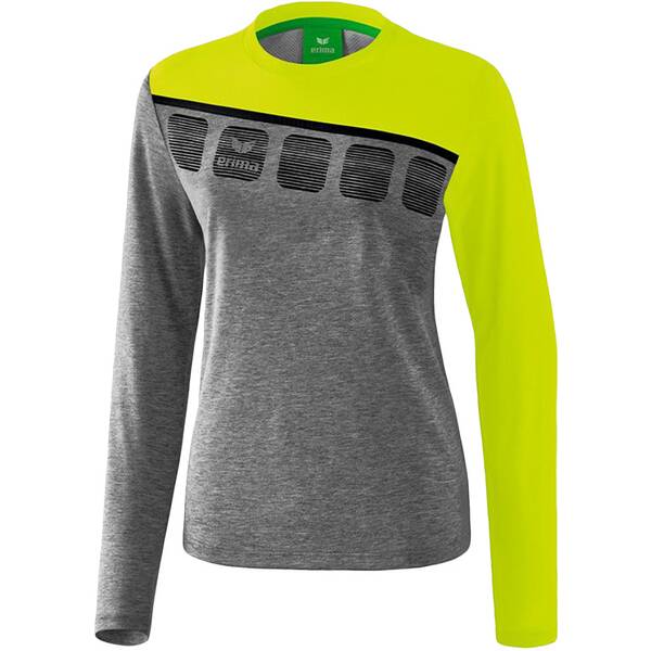 ERIMA Fußball Teamsport Textil Sweatshirts 5 C Longsleeve Damen › Grau  - Onlineshop Intersport