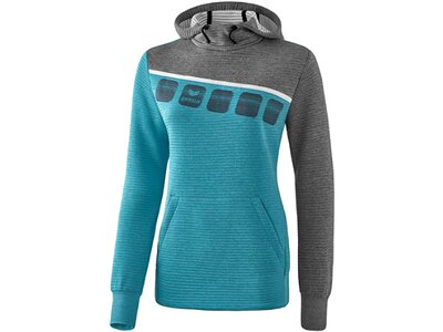 ERIMA Fußball - Teamsport Textil - Sweatshirts 5-C Kapuzensweat Damen Blau