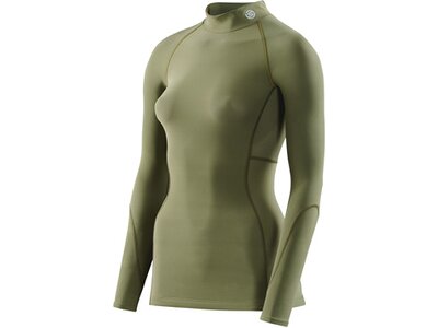 SKINS Damen Shirt Kompressionsshirt S3 Thermal Longsleeve Grün