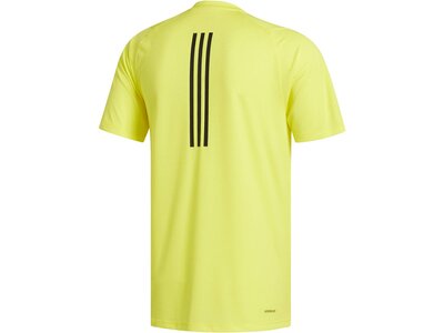 ADIDAS Herren Trainings-Shirt "FreeLift Sport Fitted 3-Streifen" Kurzarm Gelb