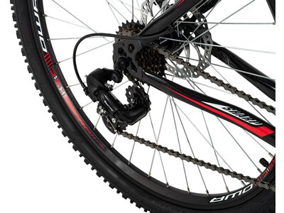 KS CYCLING MTB-Hardtail Mountainbike Hardtail 26 Zoll Sharp schwarz-rot pink