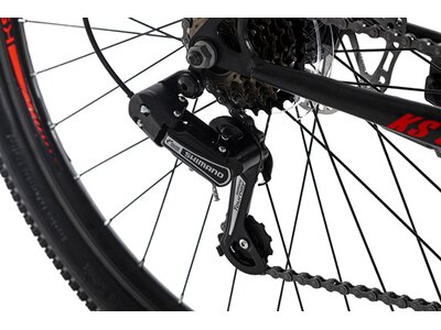 KS CYCLING MTB-Hardtail Mountainbike Hardtail 26 Zoll Catappa schwarz-rot Schwarz