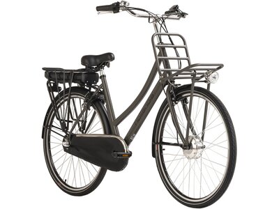 ADORE E-Bike E-Citybike Damen Hollandia Carry on 28'' E-Bike 3-Gänge Grau