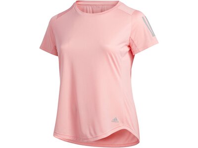 ADIDAS Damen Laufshirt "Own the Run Curvy" Kurzarm - Plus Size Rot