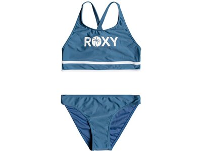 ROXY Kinder Crop-Top-Bikini-Set Perfect Surf Time Blau