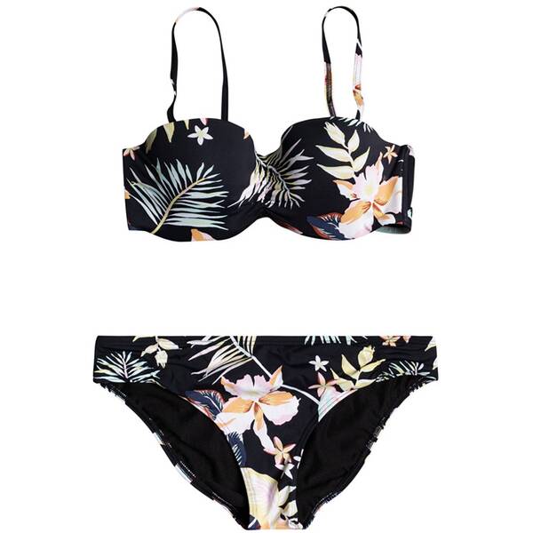 ROXY Damen Bandeau Bikini Set Printed Beach Classics › Schwarz  - Onlineshop Intersport