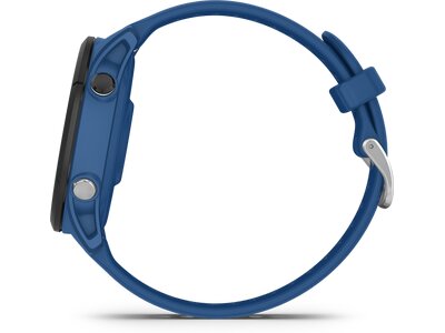GARMIN FORERUNNER® 255 Dunkelblau/Schwarz mit Schnellwechsel-Silikon-Armband 22 mm Blau