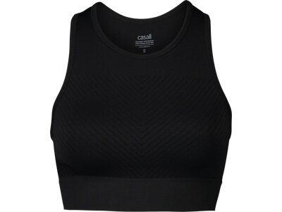 CASALL Damen Shirt Essential Block Seamless Sport Top Schwarz