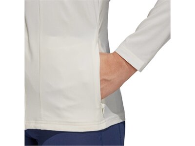 ADIDAS Damen Trainingsjacke/Sweatjacke FreeLift Woven Cover Up Weiß