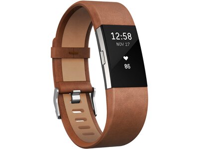 FITBIT fitbit Leder Band, Brown Large für CHARGE2 Braun
